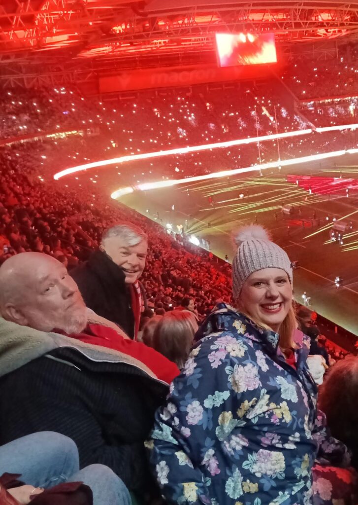 Littlechild haley team at wales vs scotland