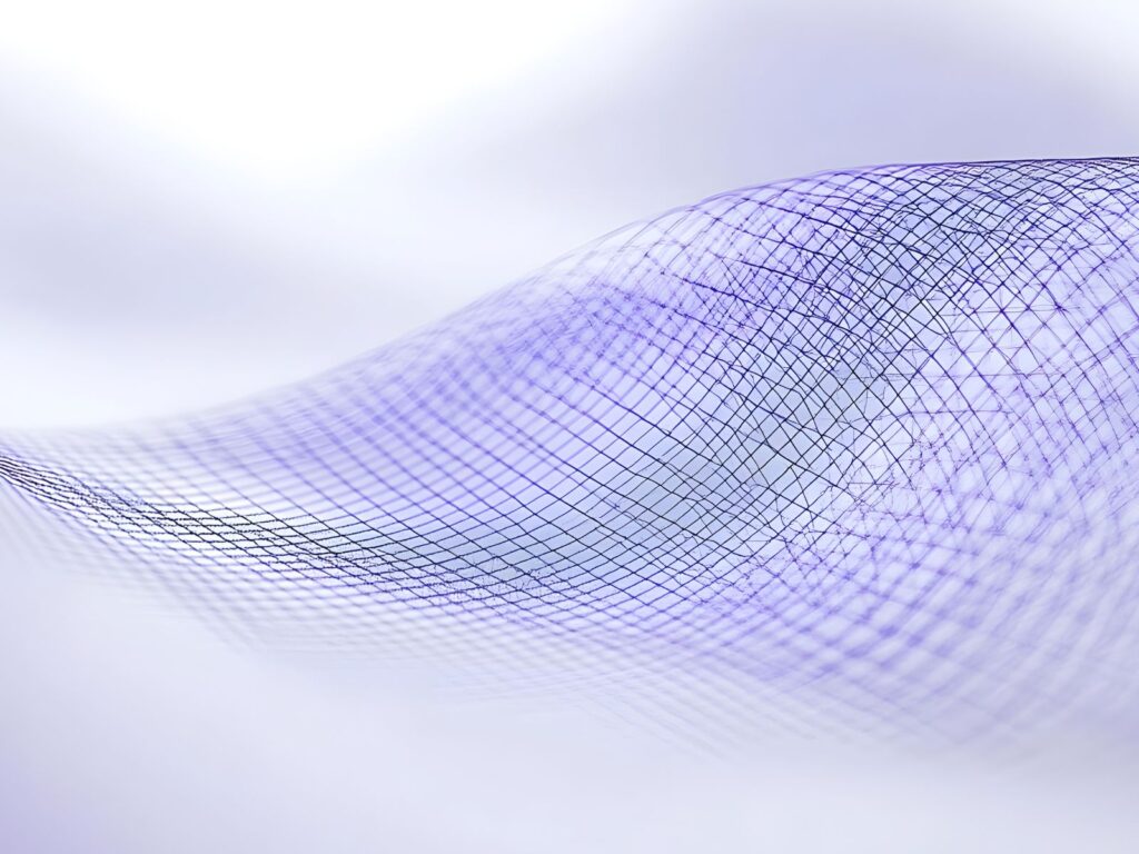 A flowing purple mesh, featured in How Internal Audit Can Use AI Without Losing Its Soul.